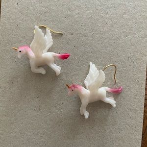 Flying Unicorn Dangle Earrings